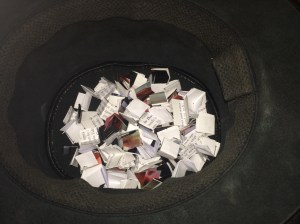 the contents of the hat